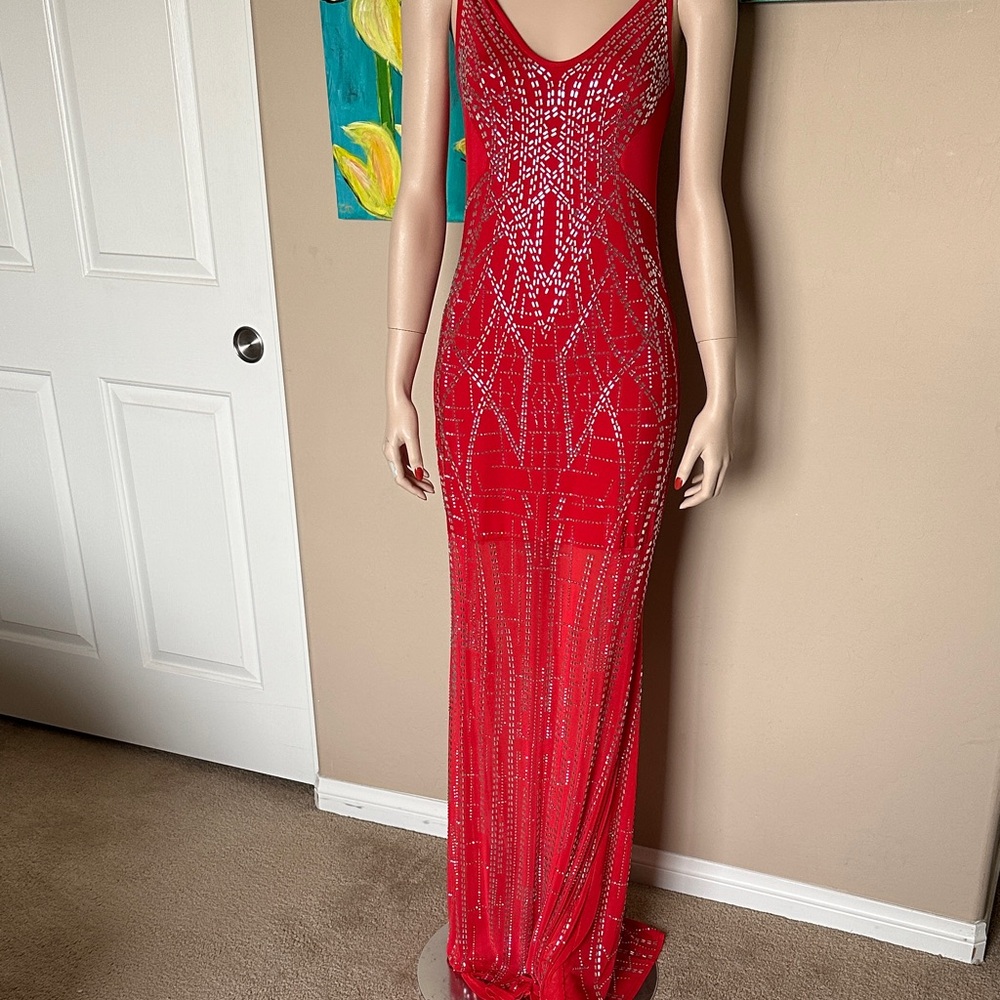 Elegant Red Evening Gown